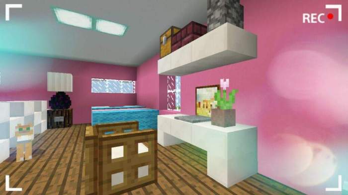 How to decorate minecraft bedroom