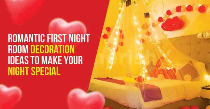 How to decorate the bedroom for first night