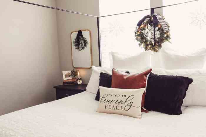 Bedroom christmas decorating ideas decor wreath master creative idea traditional room feel lori currier interiors spirit enter decorations bathroom bed