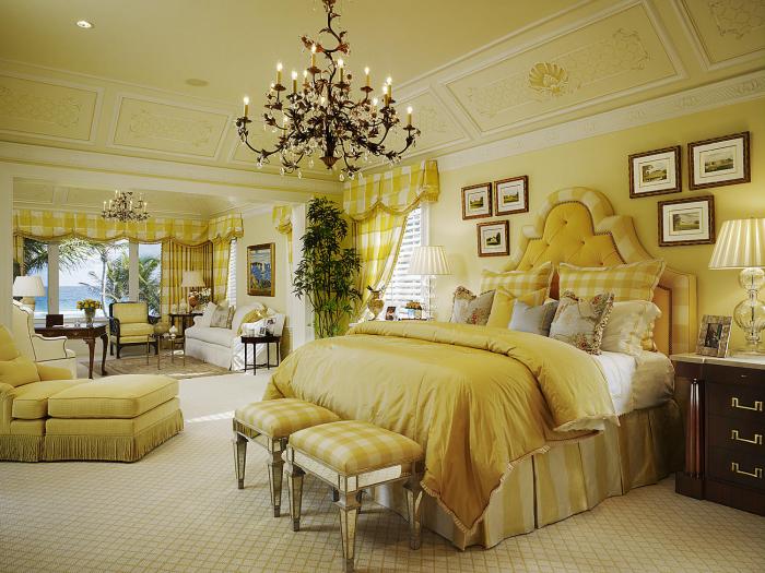 How to decorate a yellow bedroom