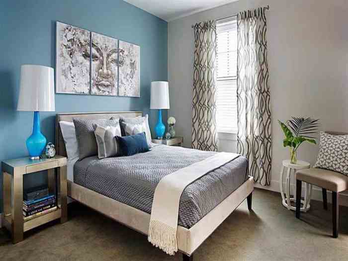 How to decorate blue bedroom