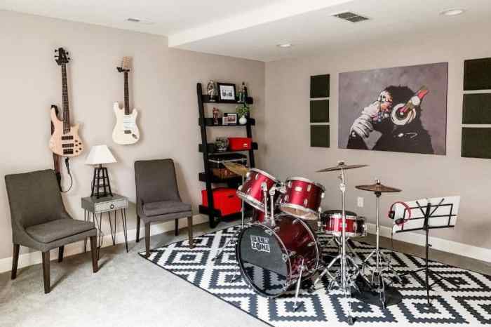 How to decorate a bedroom with a drum