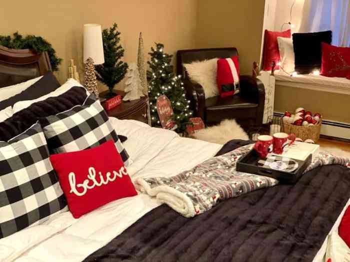 How to decorate master bedroom for christmas