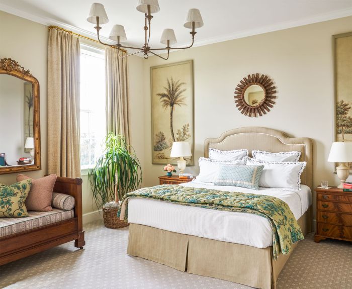 Bedroom master vaulted ceilings ceiling farmhouse retreat fireplace via nashville clad tennessee stone style