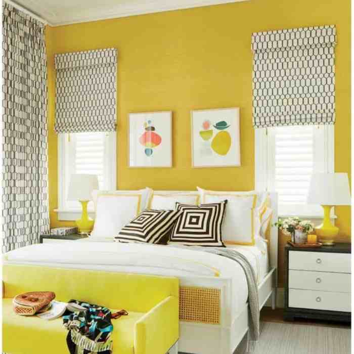 How to decorate a yellow bedroom