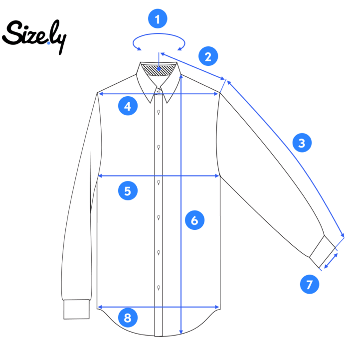 Measuring for mens dress shirt