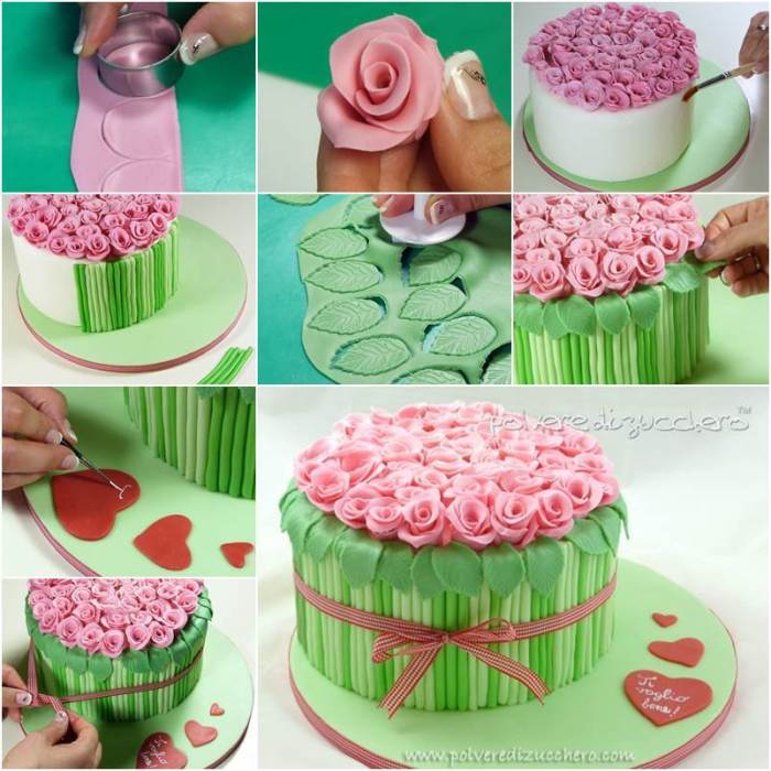 How to make a rose cake decoration