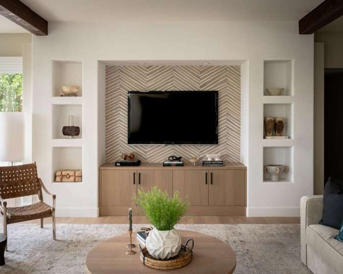 How to decorate living room tv wall