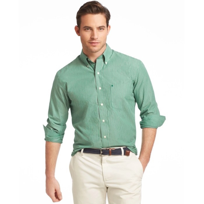 Blue green mens dress shirt